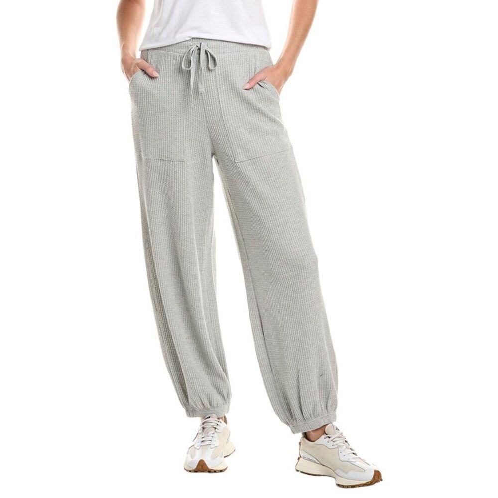 Chaser Womens  Waffle Thermal Billyy Jogger Pant, Grey